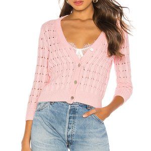 LPA Pink Cropped Cardigan